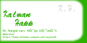 kalman happ business card